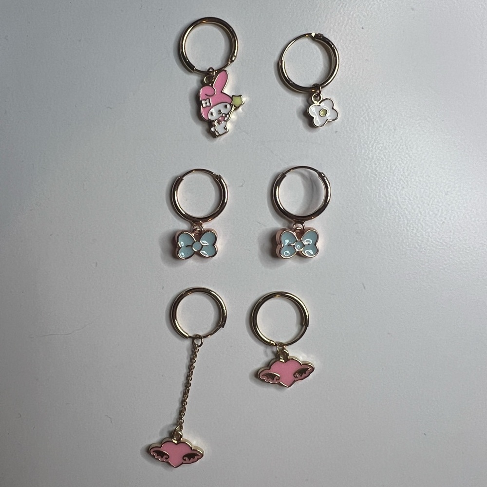 Sanrio MyMelody mix n match Hoop Earrings